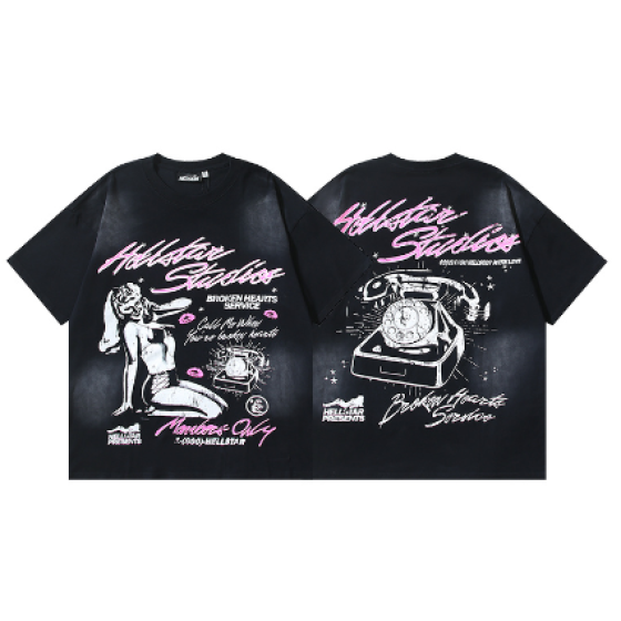 Hellstar Washed Print Short-Sleeve T-Shirt